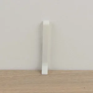 Voordeelprijs Set eindstukjes mat wit (bij 5509) - Aluminium bewerkt - 10 x 60 mm